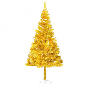 Árbol de Navidad artificial con soporte PET dorado 240 cm D