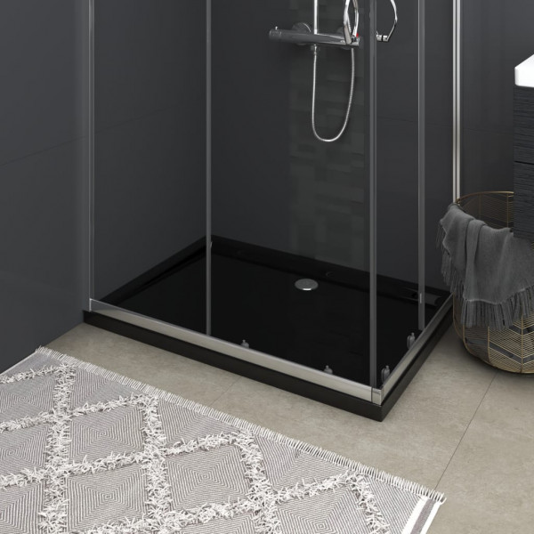 Plato de ducha rectangular negro ABS 80x110 cm D