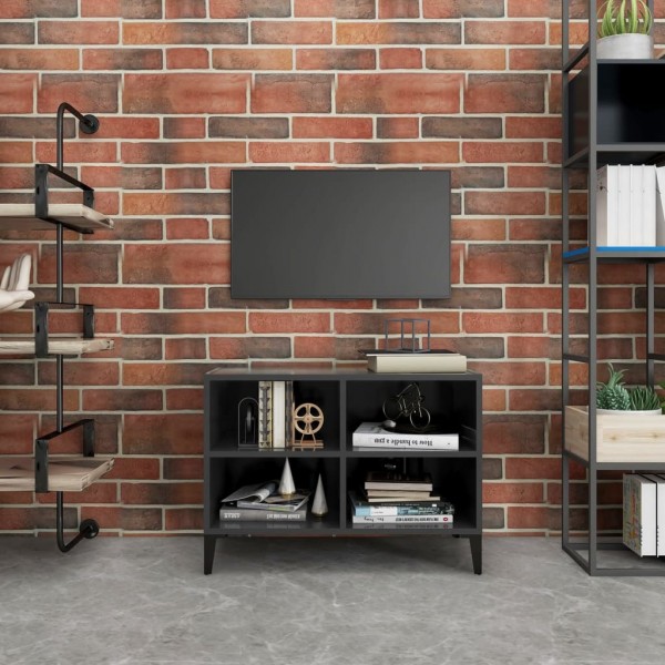 Móveis de TV com patas de metal cinza 69.5x30x50 cm D