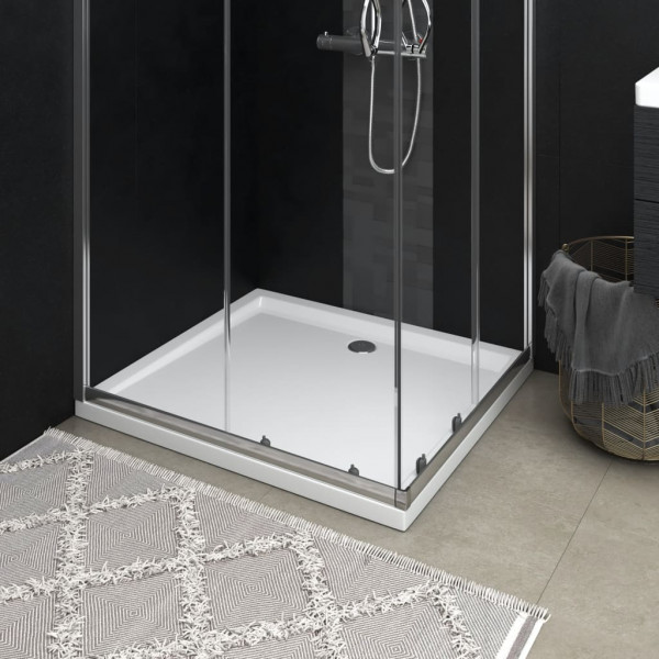 Plato de ducha rectangular blanco ABS 80x90 cm D