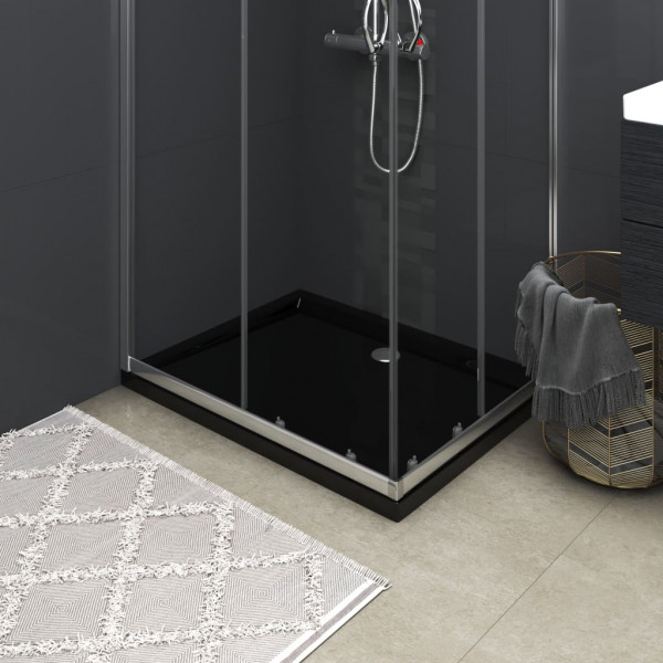 Plato de ducha rectangular negro ABS 80x100 cm D