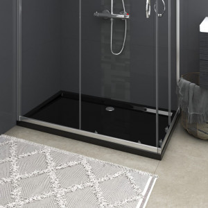 Plato de ducha rectangular negro ABS 70x120 cm D