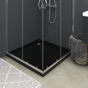 Chuveiro quadrado ABS preto 80x80 cm D