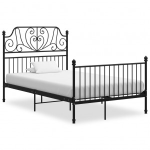 Estructura de cama de metal negro 120x200 cm D