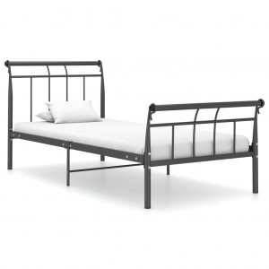 Estructura de cama de metal negra 90x200 cm D