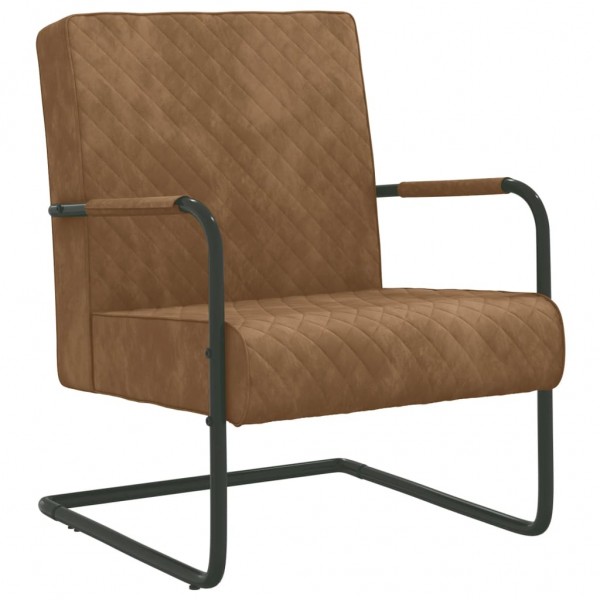 Cadeira de veludo marrom D