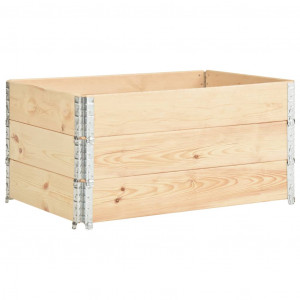Caja de palés 3 unidades madera maciza de pino 80x120 cm D