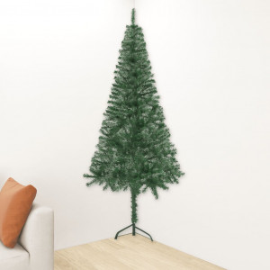 Árvore de Natal artificial de canto verde 150 cm PVC D